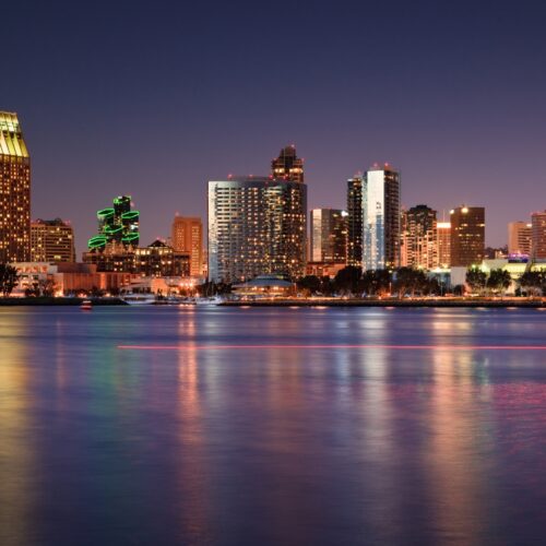 San Diego skyline at night