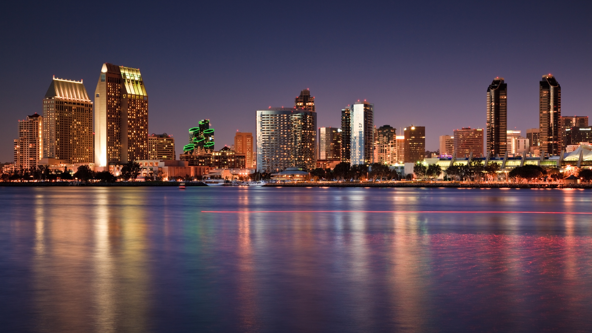 San Diego skyline at night