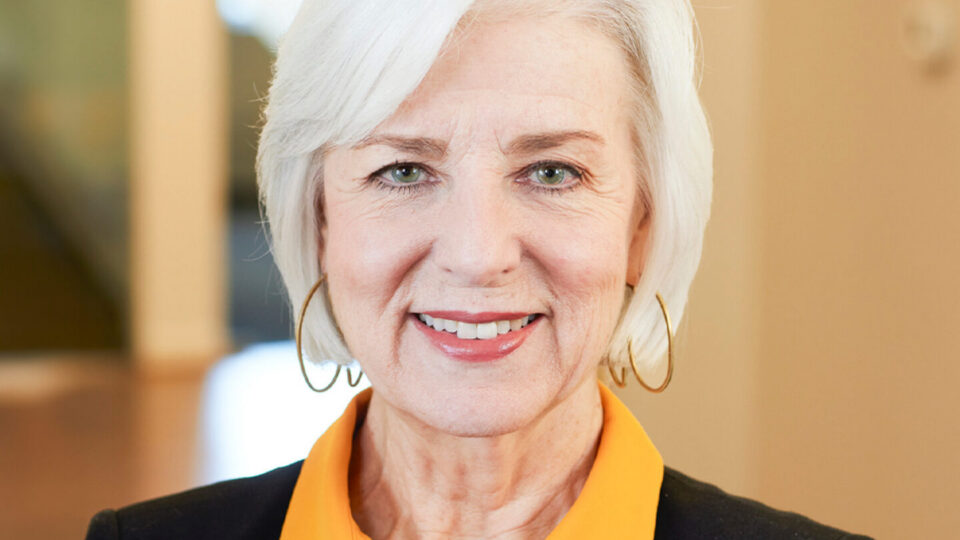 Cynthia Torp, founder of Solid Light, during announcement of retirement and leadership transition